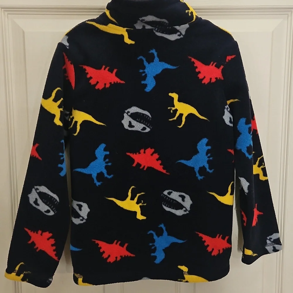 Childrens Place Black Dinosaur Boys Fleece Sz 5T